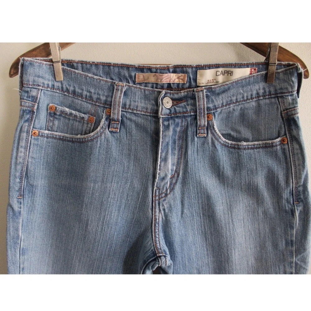 Levi’s 515 Capri Lightwash Jeans 8 29 - Picture 2 of 8